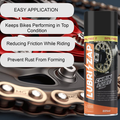 Lubrizap Bike Chain Lubricant Spray - 225ml