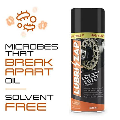 Lubrizap Bike Chain Lubricant Spray - 225ml