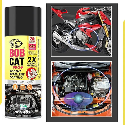 Shadow Securitronics BOB CAT 120ml Car Rat Repellent/Rodent Spray | 2X Advance Formula | Non- Toxic Rat Repeal Spray | 120ml Rat Repellent