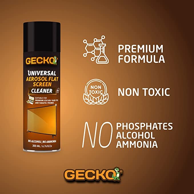 Gecko Combo Pack - Furniture Polish, Kitchen Degreaser, Limescale remover, Flat Screen Cleaner each 1pc.