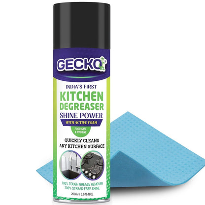 Gecko Combo Pack - Furniture Polish, Kitchen Degreaser, Limescale remover, Flat Screen Cleaner each 1pc.