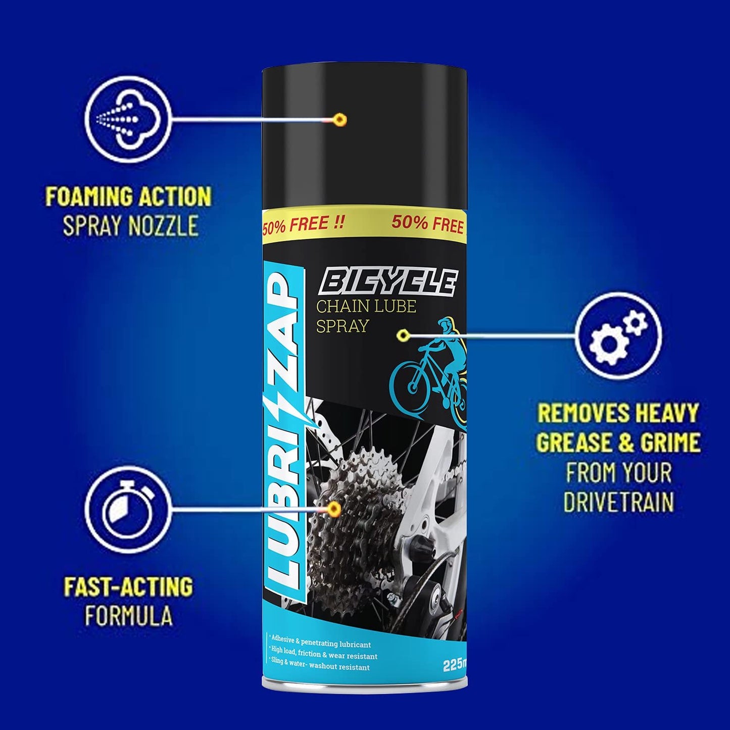 Lubrizap Cycle Chain Clean spray - 225ml