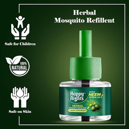 Happy Nights Neem Mosquito Refill | Herbal Neem Repellent