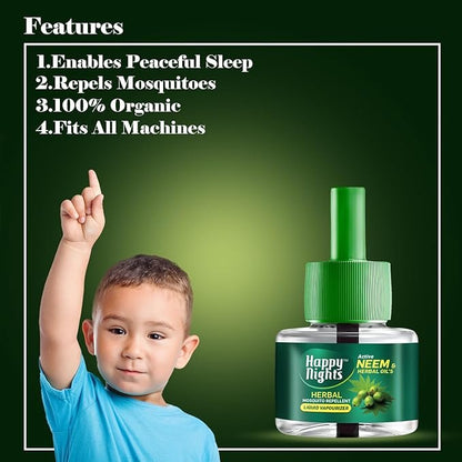 Happy Nights Neem Mosquito Refill | Herbal Neem Repellent