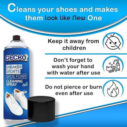 Gecko 200 ML Foam Based Cleaner Spray for Shoes/Loafers/Sneakers/Sports