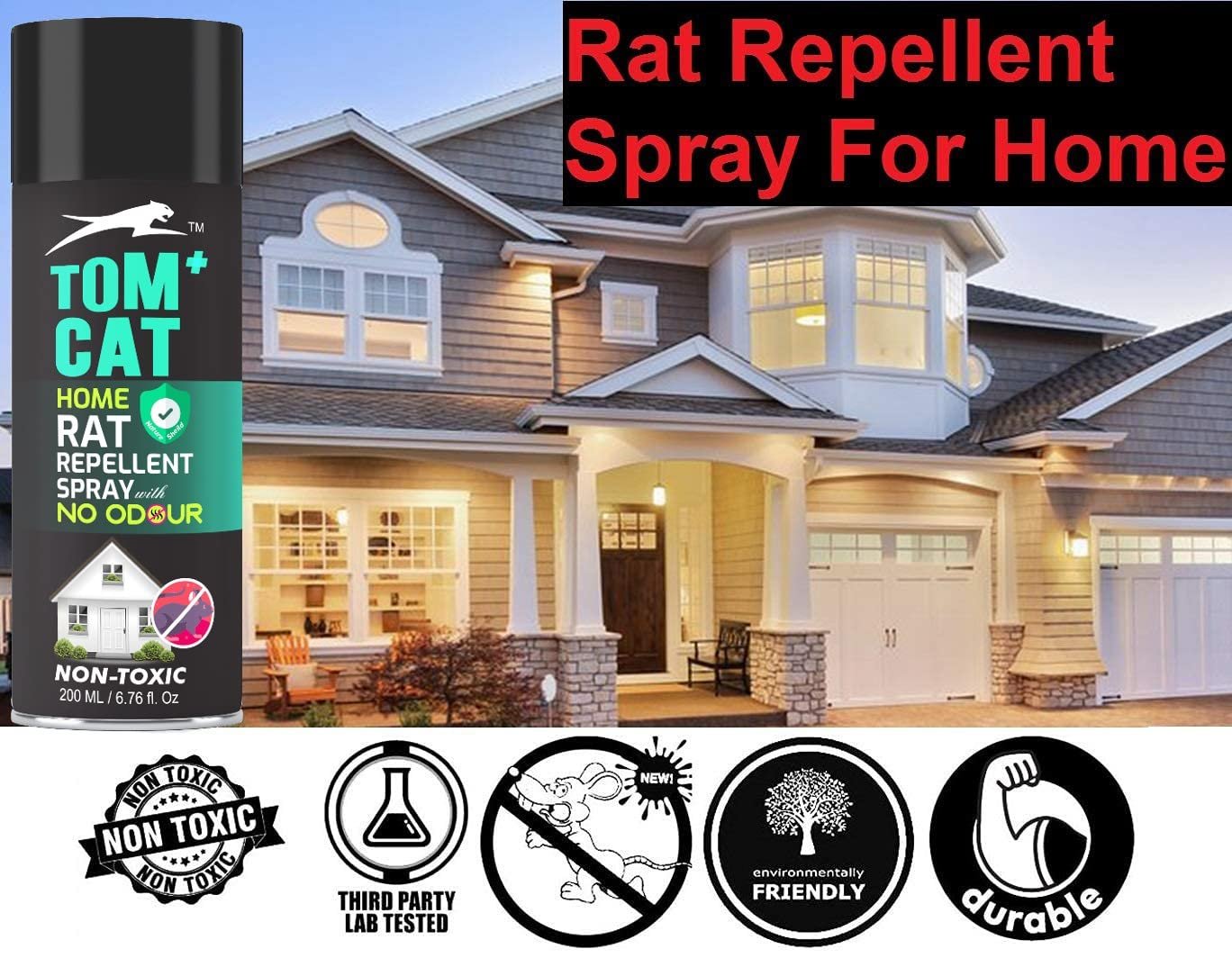 Tom Cat Rat  Repellent Spray for home - Free Delivery, Cash on Delivery available