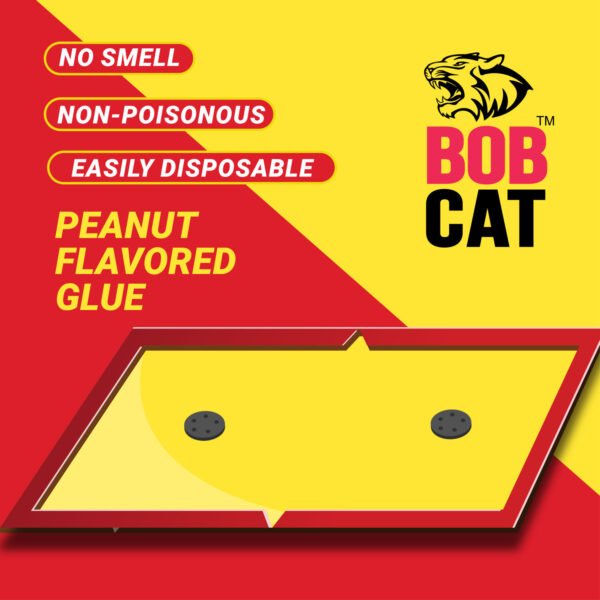 BOB CAT Jumbo Yellow Sticky Trap for Rats, Whiteflies & Aphids | Insect Catcher Pads for Home, Kitchen, Office & Agriculture | Pesticide Free, Non-Toxic, Easy to Use Glue Trap Sheets