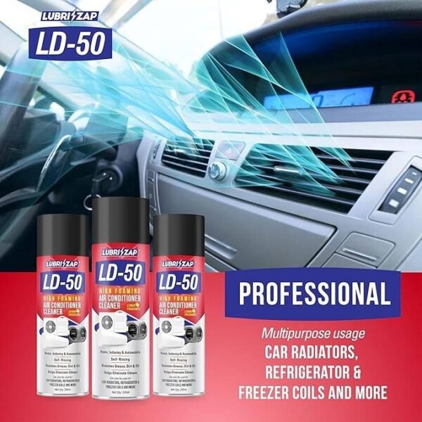 1bxt1h3n5Yy6SEw.jpg Lubrizap Cleaner Hygiene & Water AC Foam Cleaner for Split Ac and Window Ac Foam Cleaner & Car AC Vent & Duct Cleaner Foam Spray for Best Cooling - 200 ml Pack of 1