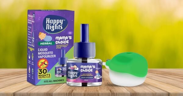 61DLcaTZ7ZL._SL1200_.jpg Happy Nights Mama's Choice Mosquito Repellent Vaporizer | 100% Natural Protection for Babies | 45ml x 10 Pack | Refill + Machine