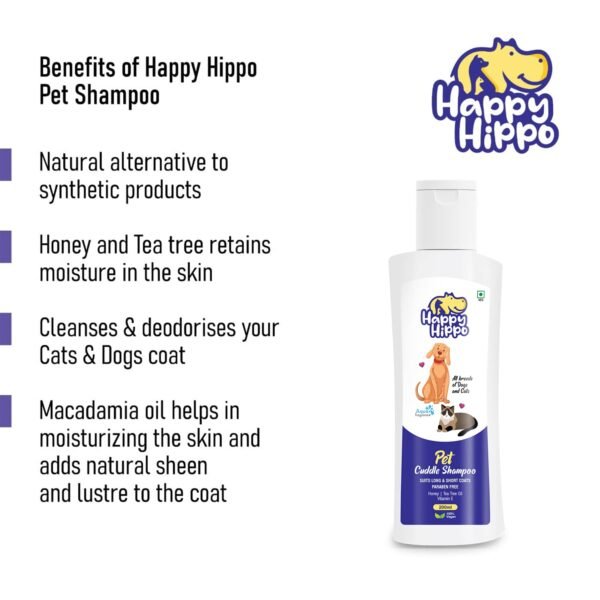61MkdvfR1dL._SL1500_.jpg Happy Hippo 200ml Aqua fragrance Pet Shampoo for All Breeds of Dogs & Cats| Paraben Free & 100% Vegan Shampoo for Pets| Organic Pet Shampoo| Shampoo for Puppies & Kitten (Pack of 1) Pack of 1