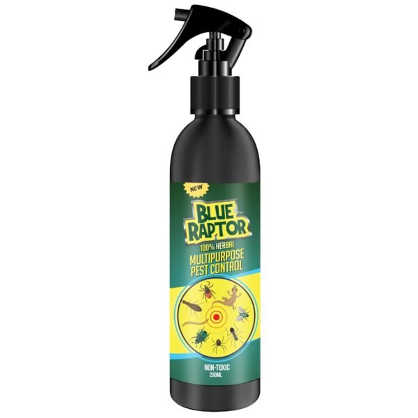 Blue Raptor All-In-One Insect Control Spray | Repels Cockroaches, Bed Bugs, Spiders | Natural, Non-Toxic | Easy-to-Use | 200ml | Pack of 1 | FORMULATION 2X 200ML