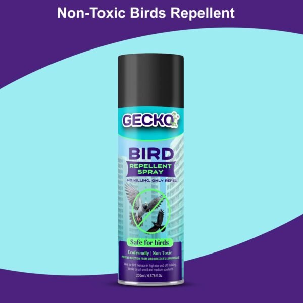 Gecko Bird Repellent Spray For Home And Office | Pigeon Repellent Spray | Bird Control Spray| Non-Toxic Spray| Safe for Birds | No Killing Only Repel - Easy to Spray - Pack of 1 (200 ML) 200 ML