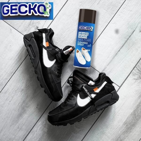 61UW4S3mXOL.jpg Gecko 200 ML Foam Based Cleaner Spray for Shoes, Sneaker Cleaner Spray/Loafers/Sneakers/Sports Shoes/White/Golf/Tennis/Canvas Shoes, Remove Dust/Dirt/Grass Stains/Mud 200 ML