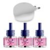 Happy Nights Plug In Room Freshener Kit | Rose Fragrance | Floral Air Freshener for Home, Bedroom, Bathroom, Office and Living Spaces | Long-Lasting & Safe | 3 Refill (45ml) + 1 Machine