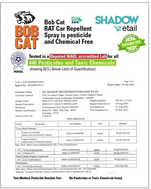 61VnHcN9cpL.jpg Bob Cat Lizard Repellent Spray for Home, Garage, Office (200ml) Pack of 1) 200ML