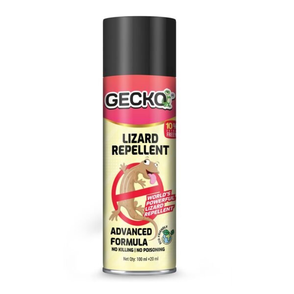 61eDspBck6L._SL1500_.jpg Gecko India's First Aerosol-Based Herbal Lizard Repellent Spray | Odourless, Eco-Friendly & Safe for Home Use | Long-Lasting 15-Day Protection | Gentle Plant-Based Formula | 120ml | FORMULATION 10X 120ML
