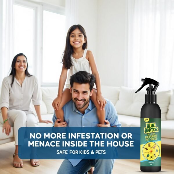Blue Raptor All-In-One Insect Control Spray | Repels Cockroaches, Bed Bugs, Spiders | Natural, Non-Toxic | Easy-to-Use | 200ml | Pack of 1 | FORMULATION 2X 200ML