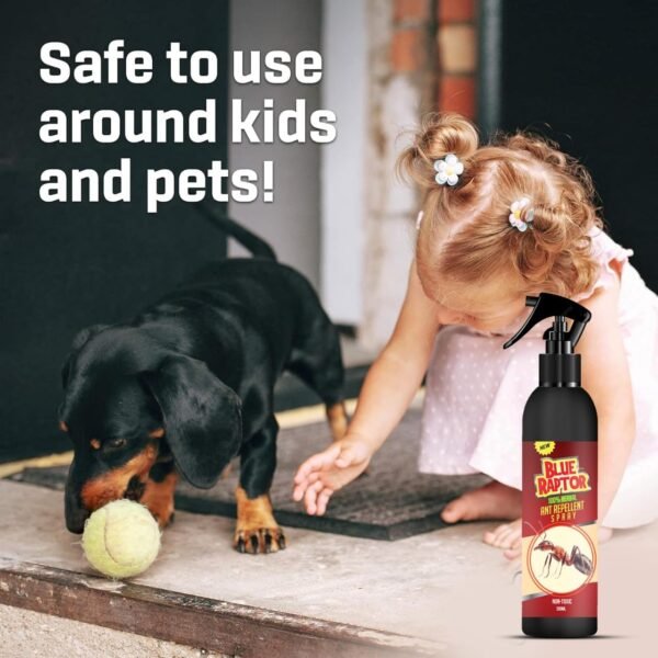 Blue Raptor Herbal Ant Control Spray, 200ml | Safe for Babies & Pets | Powerful Red Ant Defense for Home & Kitchen | Powerful Red Ant Barrier for Household Use | Pack of 1 (200ml) | - FORMULATION 3X 200ML