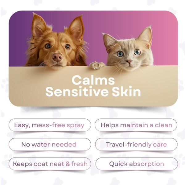 GECKO Pet Pro Anti Itch Oil Spray for Dogs & Cats | Flaxseed Oil, Olive Oil & Lemongrass Oil | Soothes Itchy & Dry Skin | Moisturizes Coat | Daily Skin Care Spray | 200g