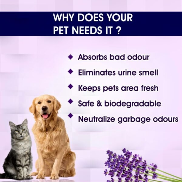 Happy Hippo Pet Urine Odour Eliminator for Dogs and Cats | Pet Deodrant & Smell Remover | Pet Odour Eliminator | Lavender Fragrance | Potty Training Spray for Puppy, Cat and Dog - 200ml 200ML