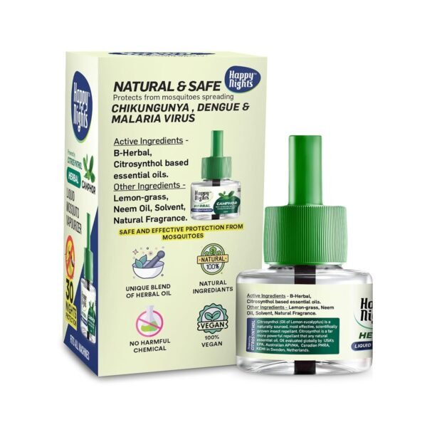 71APlaleNL._SL1500_.jpg Shadow Securitronics Happy Nights Mosquito Repellent Vaporizer, Indoor Mosquito Liquid Repellent, 45Ml (Camphor, Pack of 5 Refills + 1 Machine) 45ML