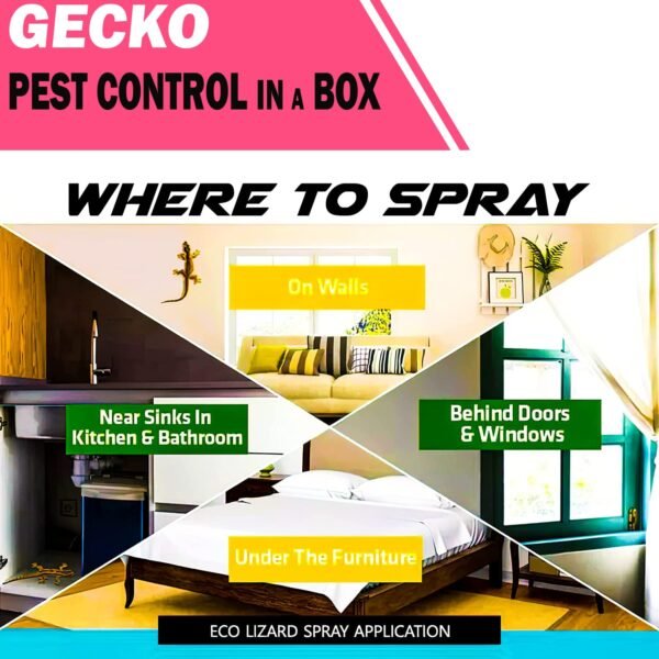 71ENlGzeMdL._SL1500_.jpg Gecko Aerosol Lizard Repellent Spray | Herbal | Eco-Friendly | Chemical-Free | 220ml | 15 Days Protection | FORMULATION 30X 200ML