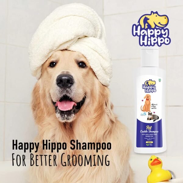 71FldsJ2O-L._SL1500_.jpg Happy Hippo 200ml Aqua fragrance Pet Shampoo for All Breeds of Dogs & Cats| Paraben Free & 100% Vegan Shampoo for Pets| Organic Pet Shampoo| Shampoo for Puppies & Kitten (Pack of 1) Pack of 1