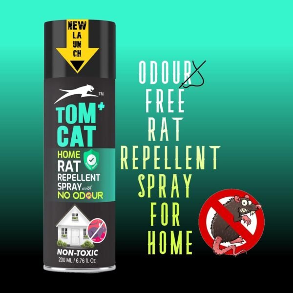 71KD29Y0ML._SL1500_.jpg Shadow Securitronics Tom Cat No Entry Rat Repellent Spray for Home,Garage,Go-down,Highly Effective Easy to Spray Nozzle 1st time in India Odour Free Rat Repellent|200ML Rat Repel Spray-FORMULATION 3X Pack of 1