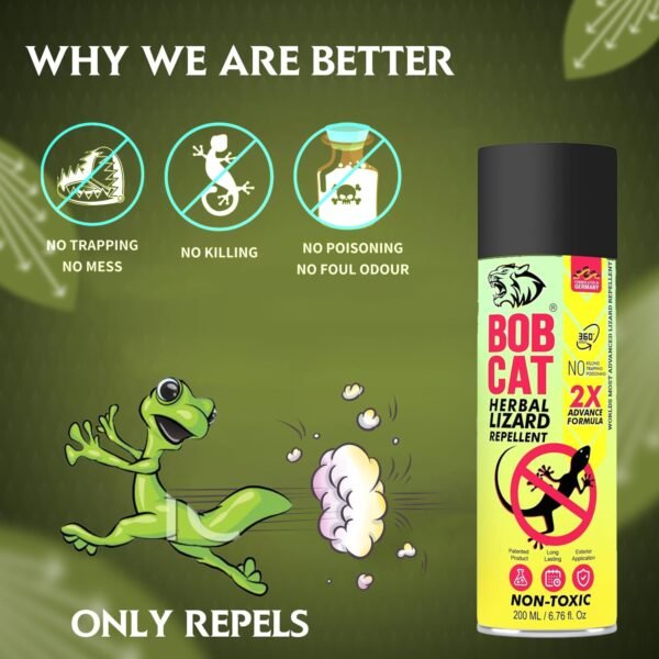 71SkPAmsRqL._SL1500_.jpg Bob Cat Lizard Repellent Spray for Home, Garage, Office (200ml) Pack of 1) 200ML