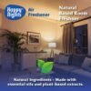 Happy Nights Plug In Room Freshener Kit | Champa Fragrance | Floral Air Freshener for Home, Bedroom, Bathroom, Office and Living Spaces | Long-Lasting & Safe | 3 Refill (45ml) + 1 Machine 45ML