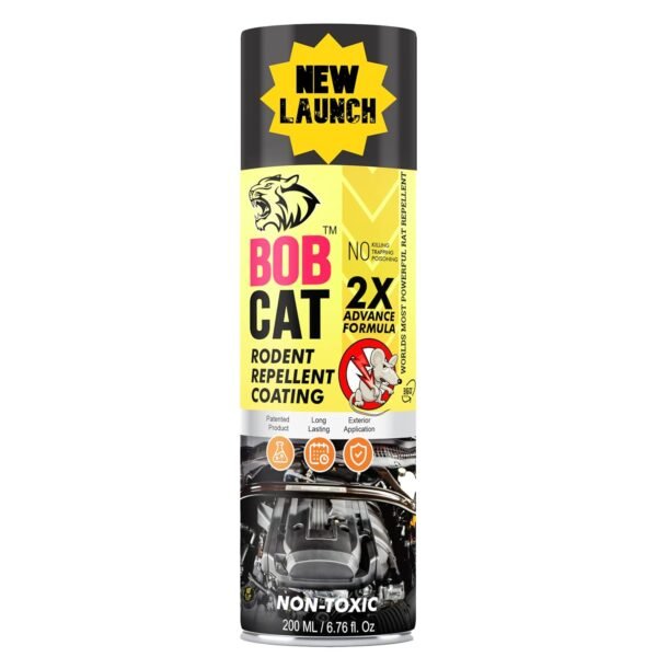 71XnGsopEaL._SL1500_.jpg Shadow Securitronics BOB CAT Highly Effective No Entry Rat Repellent Spray for Cars|Non- Toxic Rat Repeal Spray |2X Advance Formula |No Entry for Rats in Vehicles| Pack of 1 (200 ML) 200 ML