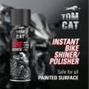 71a-Dzp3TbL._SL1500_.jpg Tom Cat Bike/Scooty Shiner Spray Multi Surface Polish Spray|Quick Bike Cleaning Glossy Polish Spray for Bike Cleaning | Motorbike Shine Cleaning Spray | Protectant Spray Bike Shiner | Pack of 1(200ml) 200ML