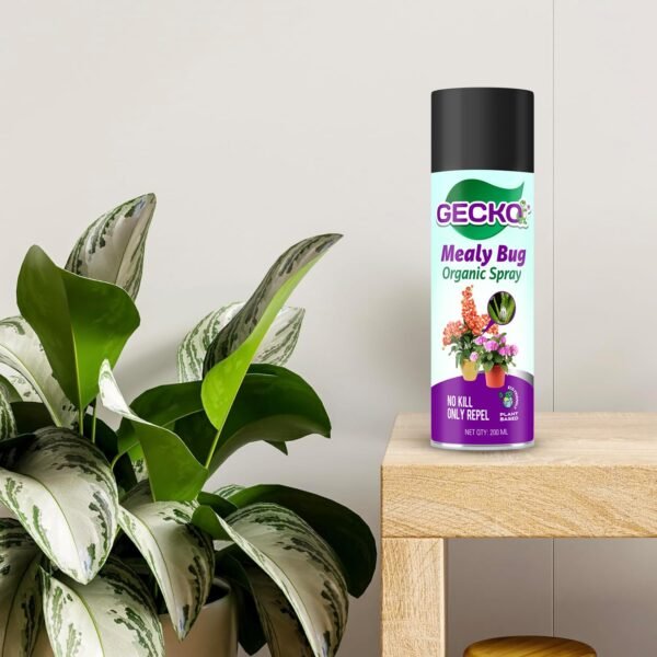 Gecko Mealy Bugs Repellent Spray for plants|Natural Germs Repellent for plants|No Harmful Chemicals| Indoor & Outdoor Plants| Ready to Use|Helps in Plant Growth|Pack of 1 (200 ML) 200 ML