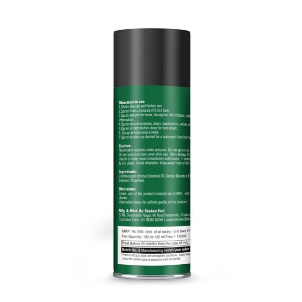 71djdvv6xpL._SL1500_.jpg Gecko Cockroach Repellent Spray | 100% Natural & Biodegradable | Non-Toxic Formula for Home, Kitchen & Office | Human & Pet Safe | Refreshing Fragrance | 120ml | FORMULATION 10X 120ML