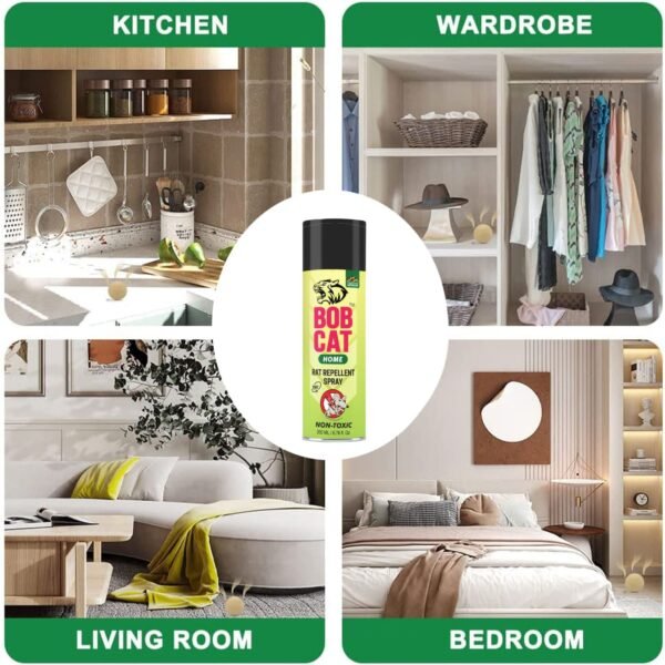 71nWiOLqLCL._SL1500_.jpg BOB CAT No Entry Rat Repellent Home Protection Spray| Rodent Spray | Anti Rat Spray | Natural & Non-Toxic Mouse and Rodent Repellent | Quick, Easy Pest Control for Home | Pack of 1 x 200ml 200ML