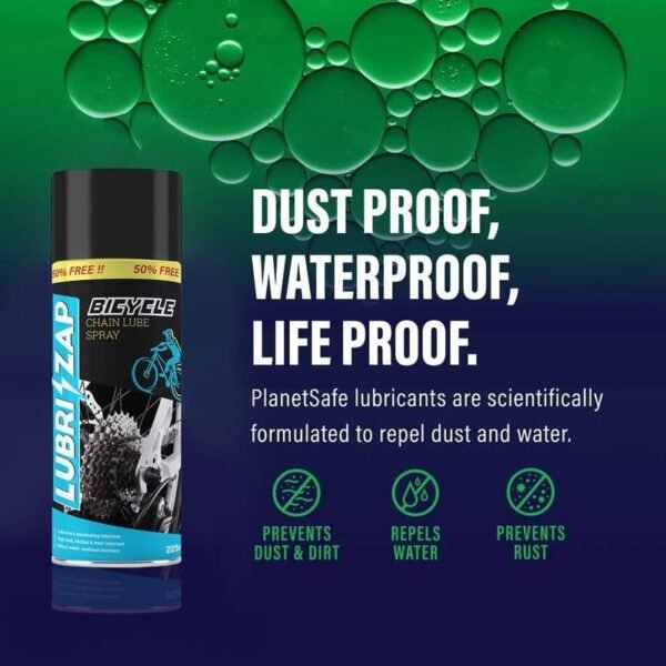7bxt1hFloGOyEMa.jpg Shadow Securitronics Lubrizap Bicycle Chain Lube Spray|Cycle Chain Lubricant Grease|Wear,Tear,Rust & Corrosion Resistance|Enhanced Bicycle & Bike Performance|Improves Chain Life|225ml - FORMULATION 1X Pack of 1