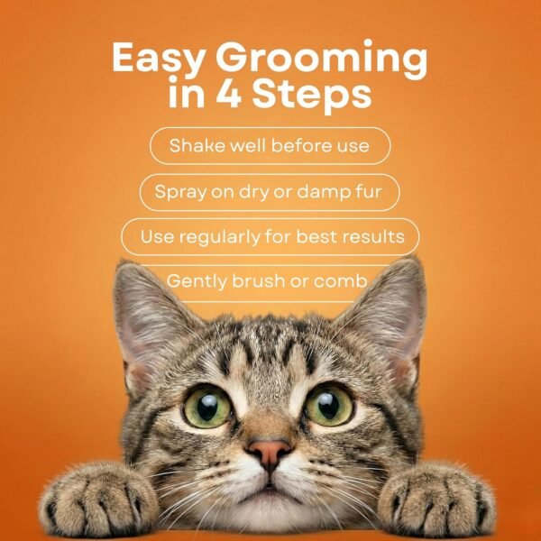 Gecko Pet Pro Detangling Spray for Dogs & Cats |Leave-in Conditioner & Grooming Spray | 2× Smooth Coat, Knot & Tangle Care | No-Rinse | Lavender & Clary Sage | 200 ml