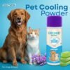 Gecko Pet Pro 2X Pet Cooling Powder for Dogs & Cats | Lavender & Aloe Vera | Extra Strength Deodorizer for Strong Odor Control | Summer Cooling Powder | Safe for Regular Use | 120g