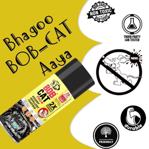 81DZX0ge-L._SL1500_.jpg Shadow Securitronics BOB CAT Highly Effective No Entry Rat Repellent Spray for Cars | Rodent Spray | Rodent Repellent for Home | 2X Advance Formula Pack of 1 x 120 ml - Formulation 20X Pack of 1