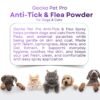 Gecko Pet Pro 2X Anti-Tick & Flea Powder for Dogs & Cats | Neem, Lavender & Calendula | Extra Strength Tick & Flea Control | Gentle Coat Care | Safe for Regular Use | 120g
