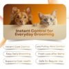 Gecko Pet Pro Detangling Spray for Dogs & Cats |Leave-in Conditioner & Grooming Spray | 2× Smooth Coat, Knot & Tangle Care | No-Rinse | Lavender & Clary Sage | 200 ml