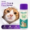 Gecko Pet Pro 2X Anti-Tick & Flea Powder for Dogs & Cats | Neem, Lavender & Calendula | Extra Strength Tick & Flea Control | Gentle Coat Care | Safe for Regular Use | 120g