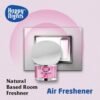 Happy Nights Plug In Room Freshener Kit | Rose Fragrance | Floral Air Freshener for Home, Bedroom, Bathroom, Office and Living Spaces | Long-Lasting & Safe | 3 Refill (45ml) + 1 Machine