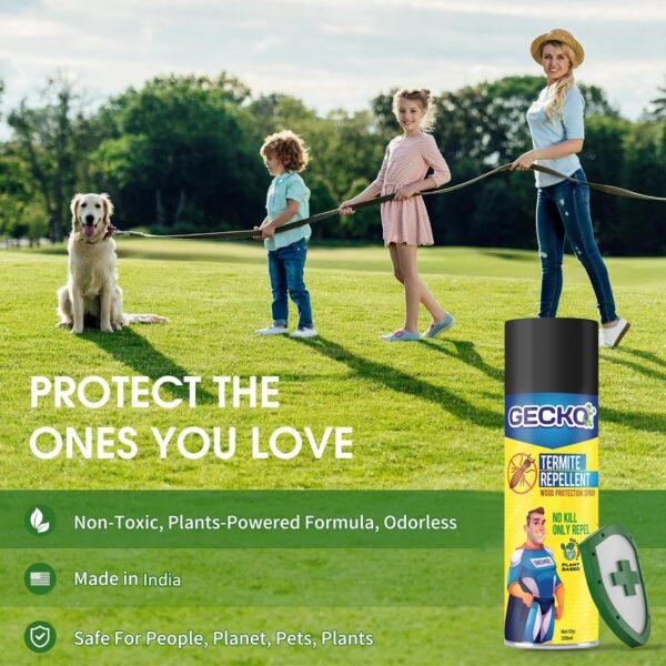 Gecko Termite Repellent Spray | 100% Herbal | Protects Wood & Furniture | 200ml | Pack of 1 | FORMULATION 10X Pack of 1