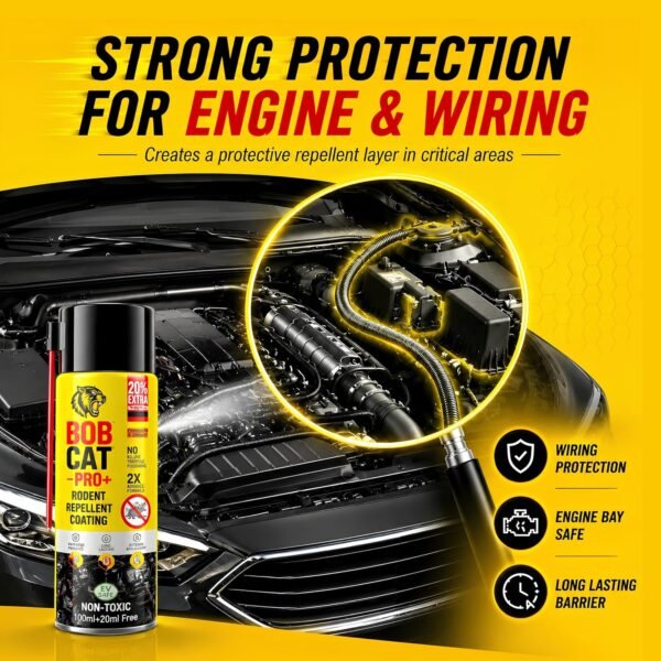 918-grAjMUL._SL1500_ BOB CAT Highly Effective No Entry Rat Repellent Spray for Cars | Non- Toxic Rat Repeal Spray | 2X Advance Formula | No Entry for Rats in Vehicles