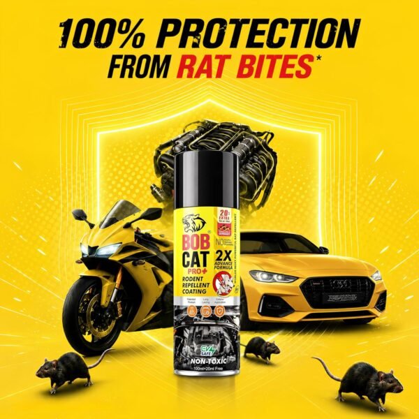 91vd4CPBPvL._SL1500_ BOB CAT Highly Effective No Entry Rat Repellent Spray for Cars | Non- Toxic Rat Repeal Spray | 2X Advance Formula | No Entry for Rats in Vehicles