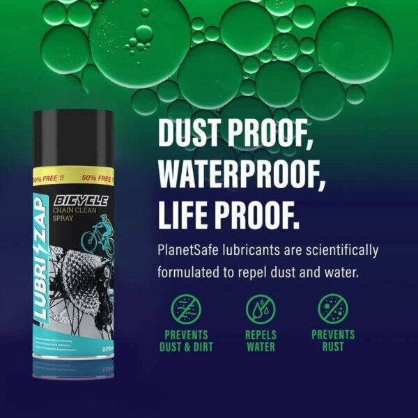 Abxt1BEA88xxO2.jpg Shadow Securitronics LUBRIZAP Chain Cleaner Spray for All Bikes, Cycle Wear Resistant Lubricant Chain Clean Spray for Improve Chain Life & Perfomance - (Bicycle Chain Clean Spray) Pack of 1