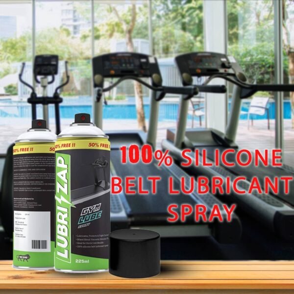 Gbxt1BVgROmmxK4.jpg Lubrizap Gym Lube Spray for Treadmills and Gym Equipment, Wear Resistant Lubricant for Improved Performance and Long Life - Gym Accessories Chain Spray Pack of 1 (225 ml) Pack of 1