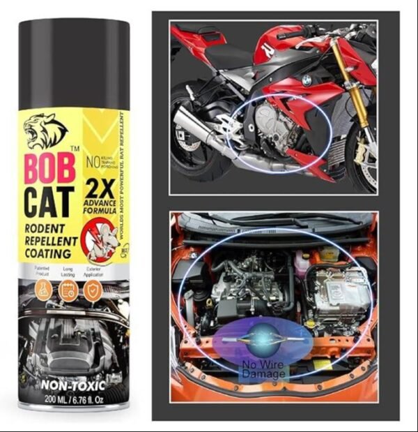 Jbxt1xhSysdXJDs.jpg BOB CAT Rat Repellent Spray for Car | Rat Repellent for Home | Anti Rat Spray | Rat No Entry in Cars/Bike/Truck | Protection for Engine & Wire | 200ml – Formulation 20X