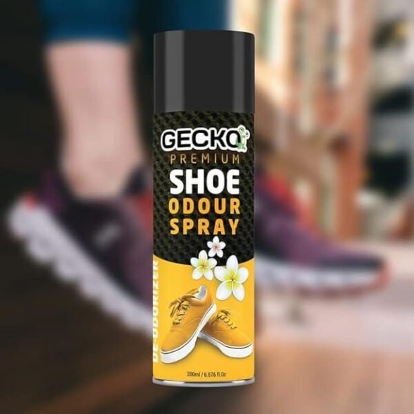 Nbxt1RpdtfEsn83.jpg Gecko Shoe Care Combo Kit | Odour Deodorant & Cleaner Spray for Shoes, Sneakers, Sports, Golf, Tennis, Canvas | Anti-Allergic Fresh Formula | 200 ML Pack of 1